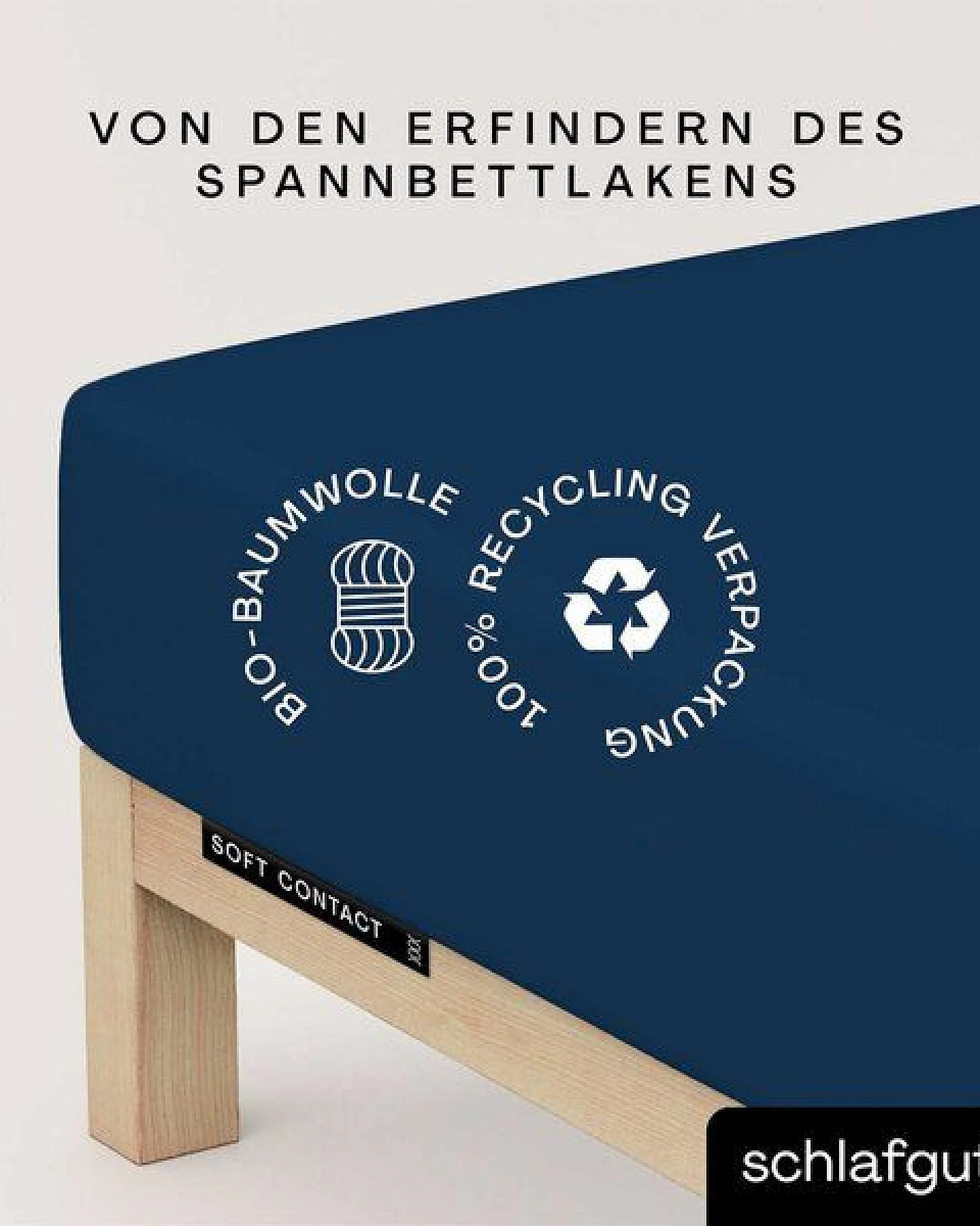 Schlafgut Spannbettlaken Soft Contact - 100% Biobaumwolle - wärmend – Ansicht 3