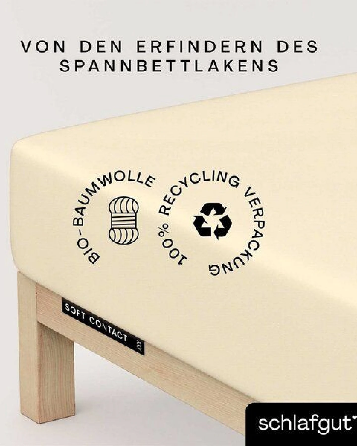 Schlafgut Spannbettlaken Soft Contact - 100% Biobaumwolle - wärmend – Ansicht 3