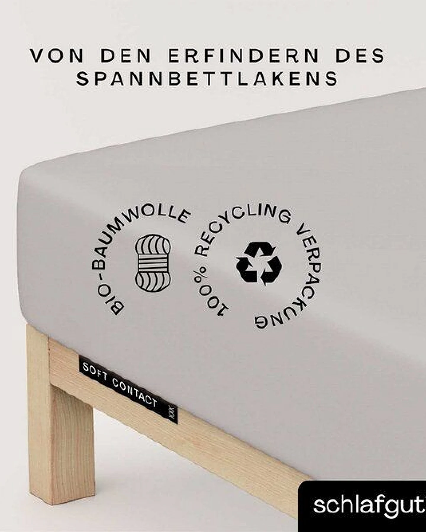 Schlafgut Spannbettlaken Soft Contact - 100% Biobaumwolle - wärmend – Ansicht 3