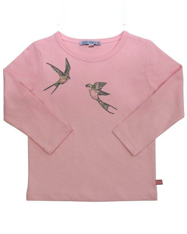 Enfant Terrible Mädchen Langarm-Shirt Schwalbe reine Bio-Baumwolle