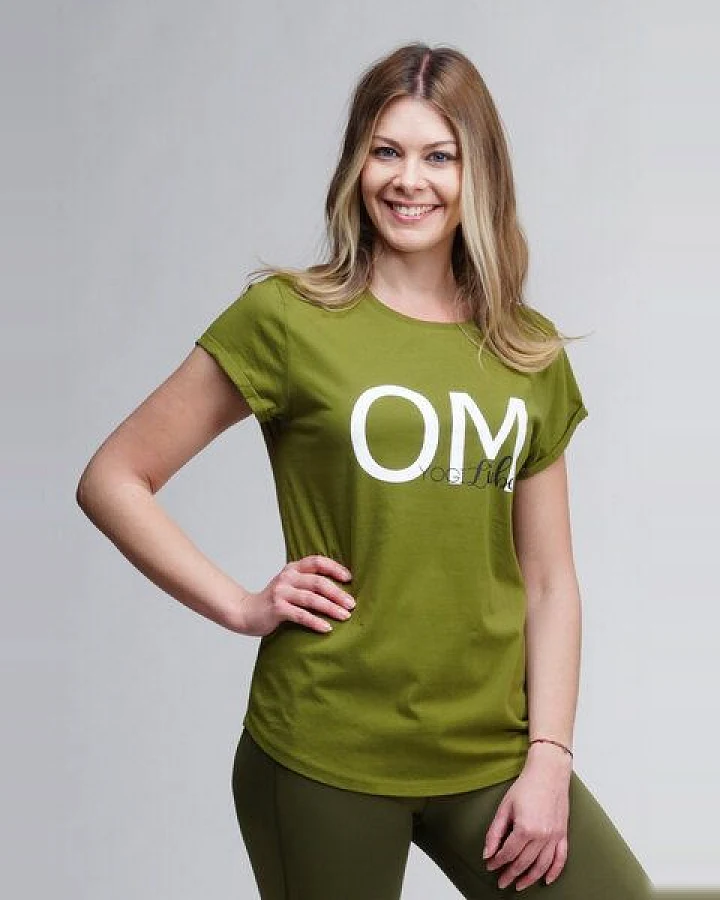 YogiLiebe Yoga OM Shirt kurzarm - Bio-Baumwolle