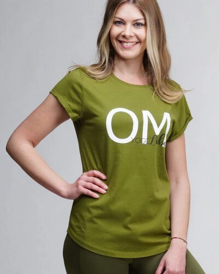 YogiLiebe Yoga OM Shirt kurzarm - Bio-Baumwolle