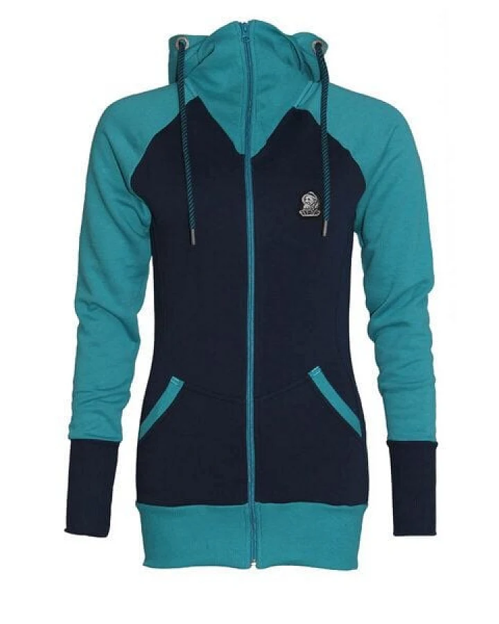 FÄDD Damen Sweatjacke Hoodie aus Bio-Baumwolle "Troijer Z Heimat" Navy Blau