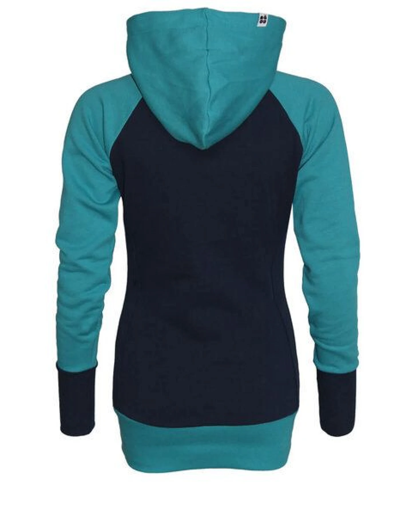 FÄDD Damen Sweatjacke Hoodie aus Bio-Baumwolle "Troijer Z Heimat" Navy Blau – Ansicht 3