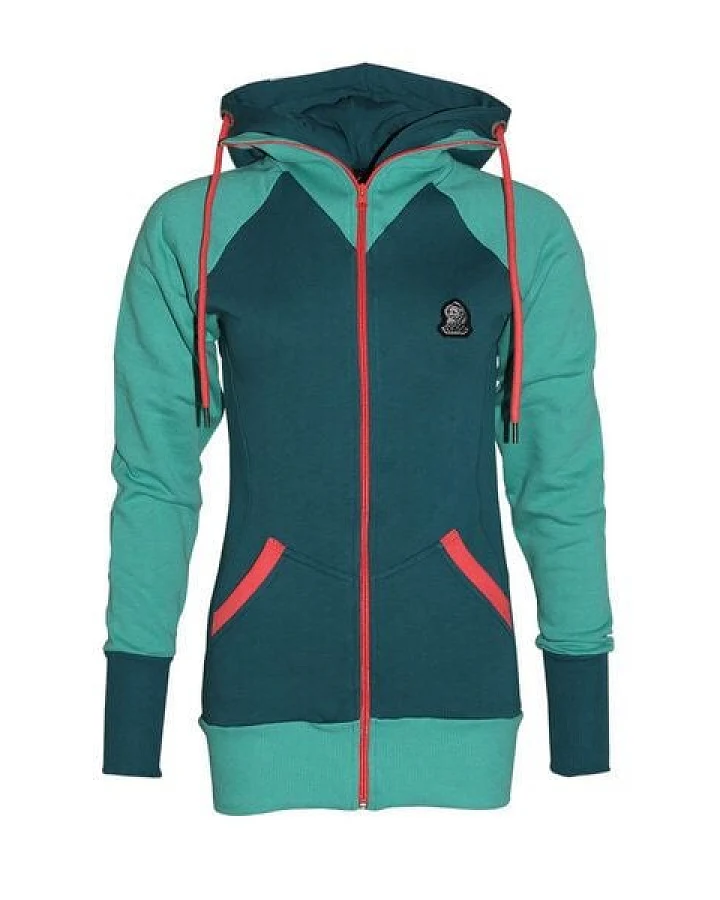 FÄDD Damen Sweatjacke Hoodie aus Bio-Baumwolle "Troijer Z Heimat" Grün