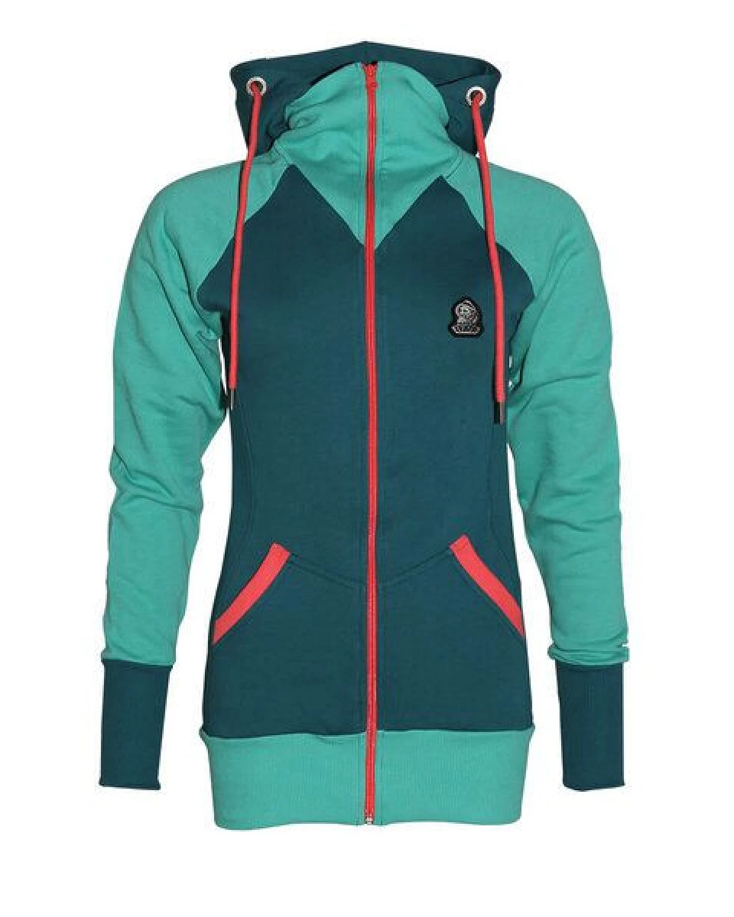 FÄDD Damen Sweatjacke Hoodie aus Bio-Baumwolle "Troijer Z Heimat" Grün – Ansicht 2