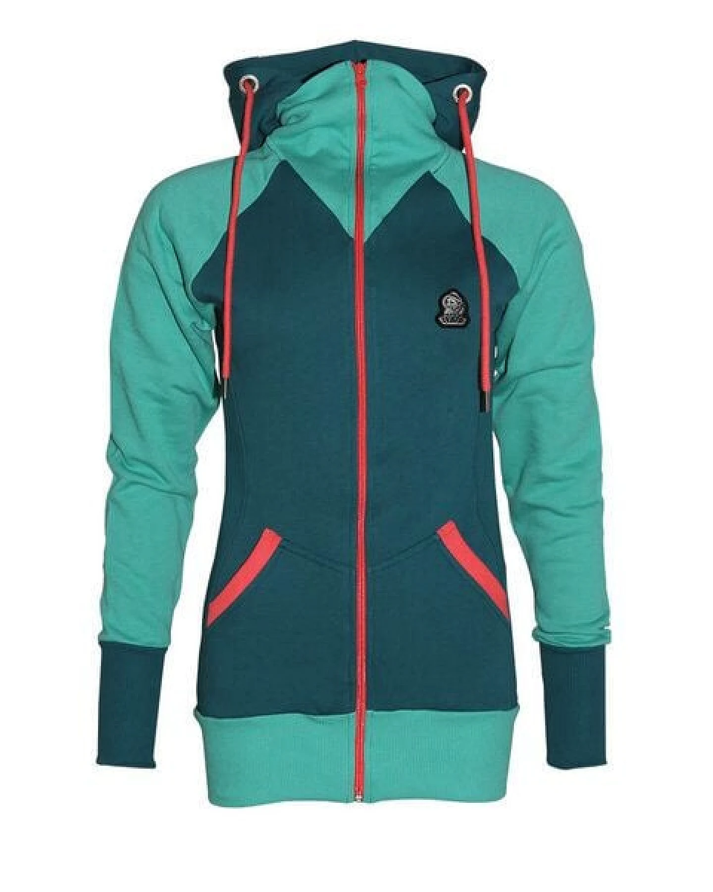FÄDD Damen Sweatjacke Hoodie aus Bio-Baumwolle "Troijer Z Heimat" Grün – Ansicht 2