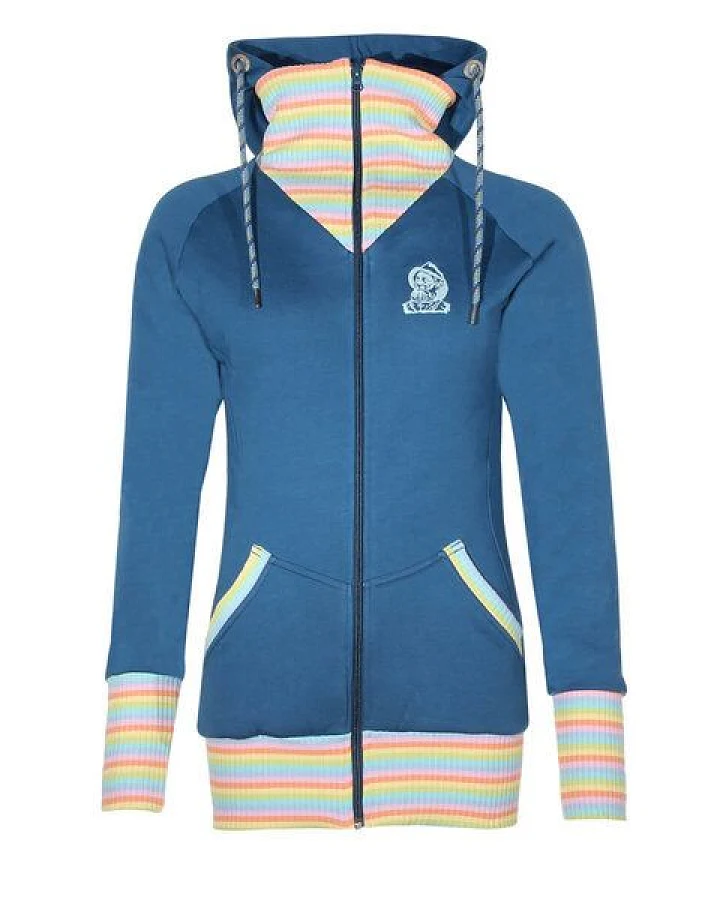 FÄDD Damen Sweatjacke Hoodie aus Bio-Baumwolle "Troijer WZ Heimat" Blau