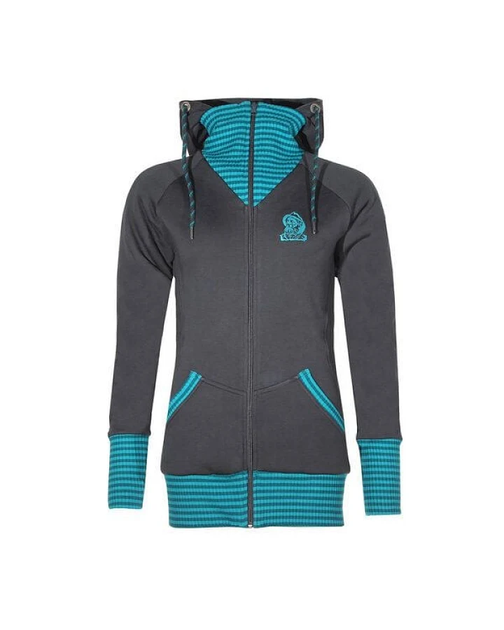 FÄDD Damen Sweatjacke Hoodie aus Bio-Baumwolle "Troijer WZ Heimat" Grau