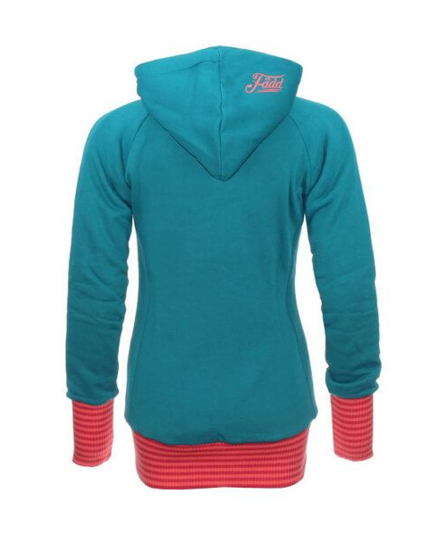 FÄDD Damen Sweatjacke aus Bio-Baumwolle "Troijer WZ Heimat" Petrol Blau – Ansicht 3