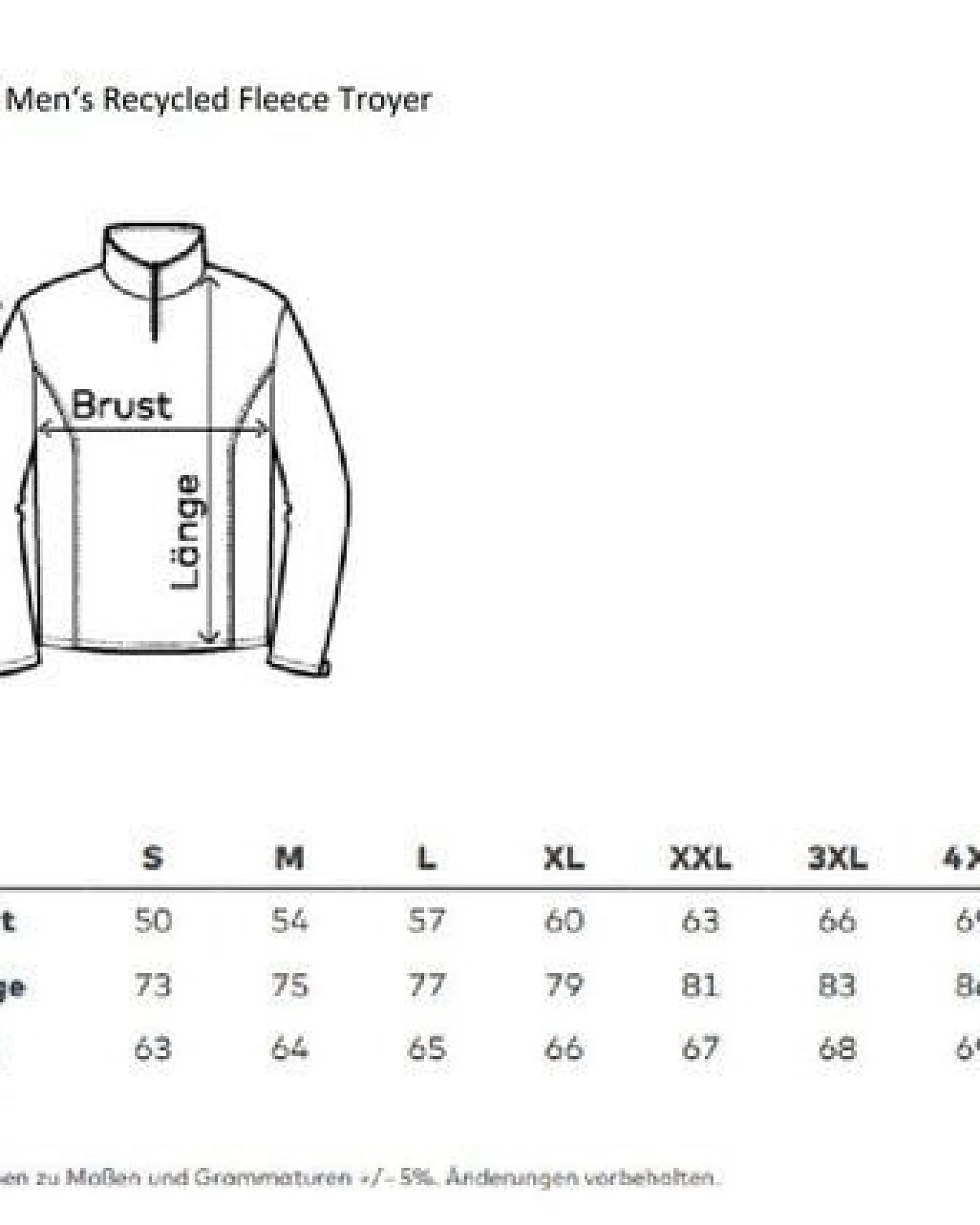 Promodoro Men´s Recycled Fleecepullover bis 5XL Troyer Pulli mit Viertelreißverschluss – Ansicht 3