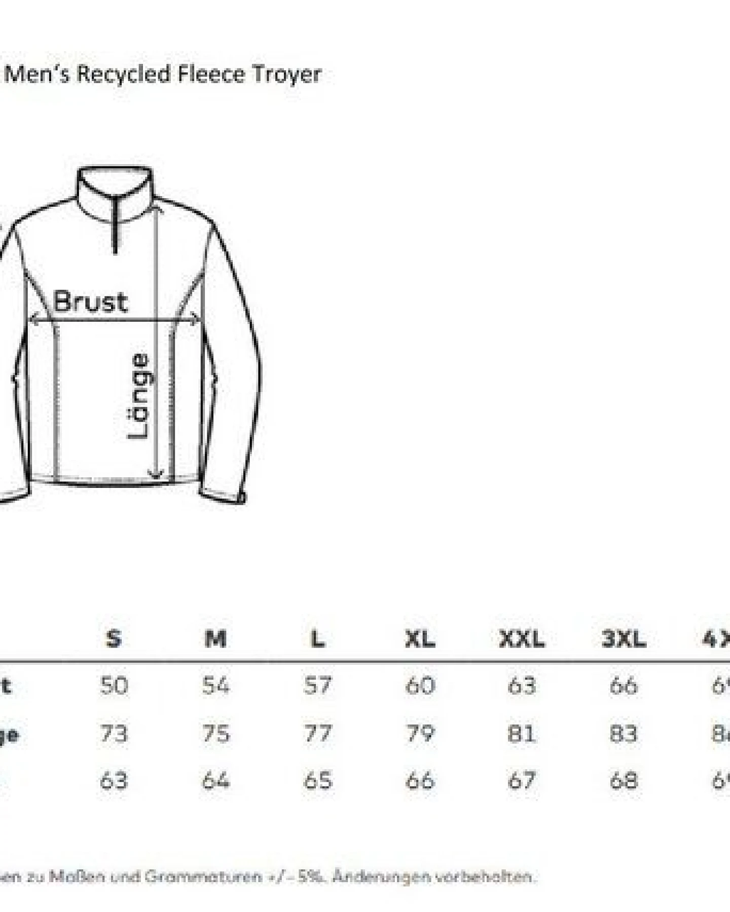 Promodoro Men´s Recycled Fleecepullover bis 5XL Troyer Pulli mit Viertelreißverschluss – Ansicht 2