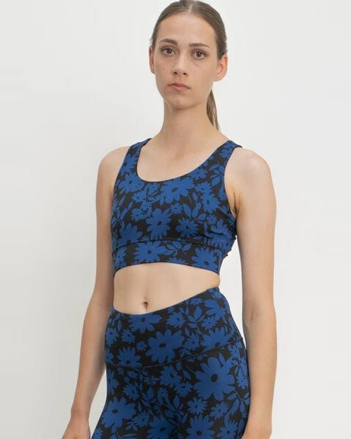 boochen Sport BH Ubud - Top mit Blumenprint
