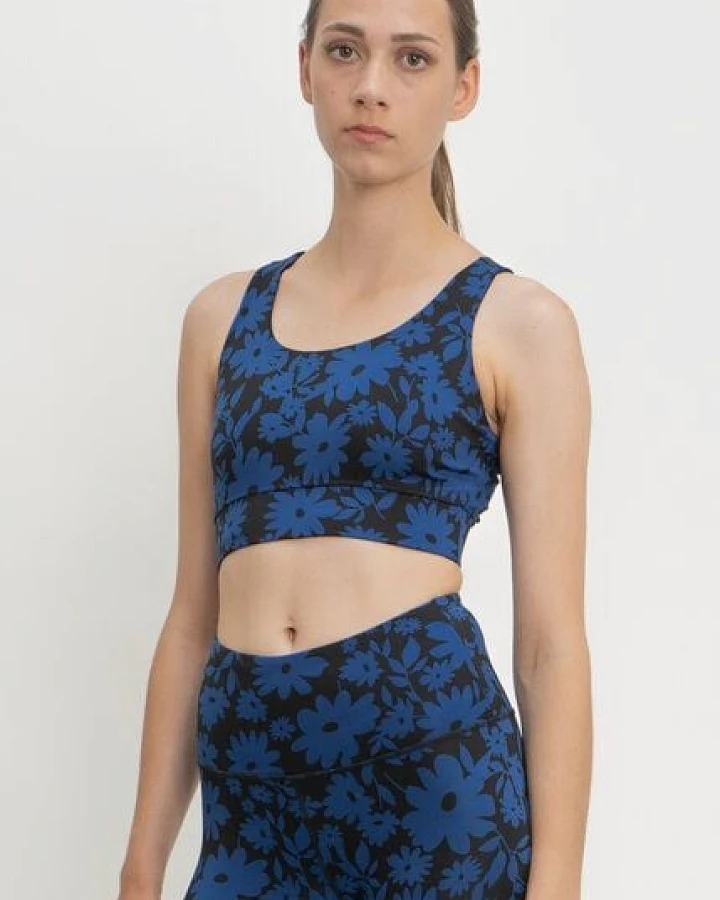 boochen Sport BH Ubud - Top mit Blumenprint