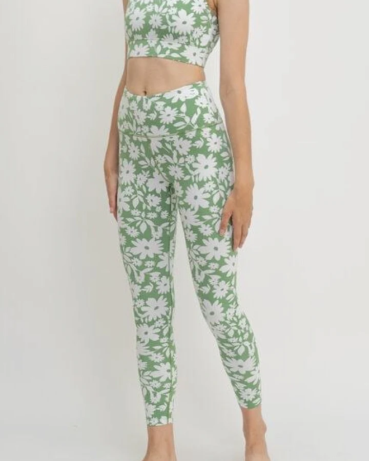 boochen Surf & Yoga Highwaist Leggings mit Moonflower Print