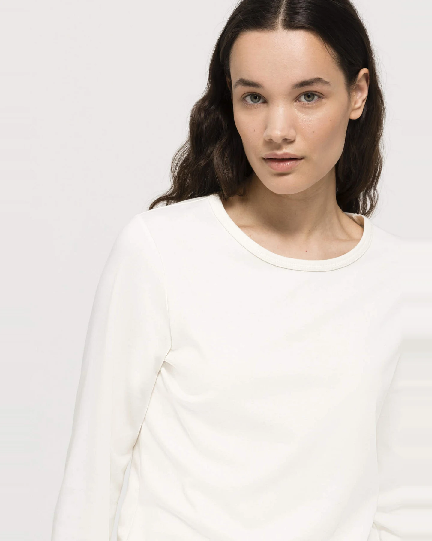 hessnatur Damen Pyjama PURE NATURE aus Bio-Baumwolle - natur - Größe 44 – Ansicht 2
