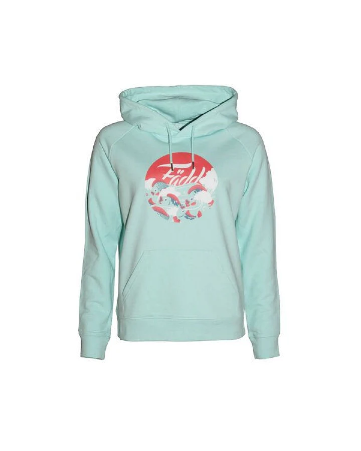 Damen Hoodie Sweatshirt aus Bio-Baumwolle "Fischteich" Blau von Fädd