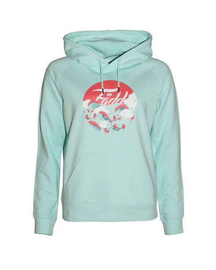 Damen Hoodie Sweatshirt aus Bio-Baumwolle "Fischteich" Blau von Fädd
