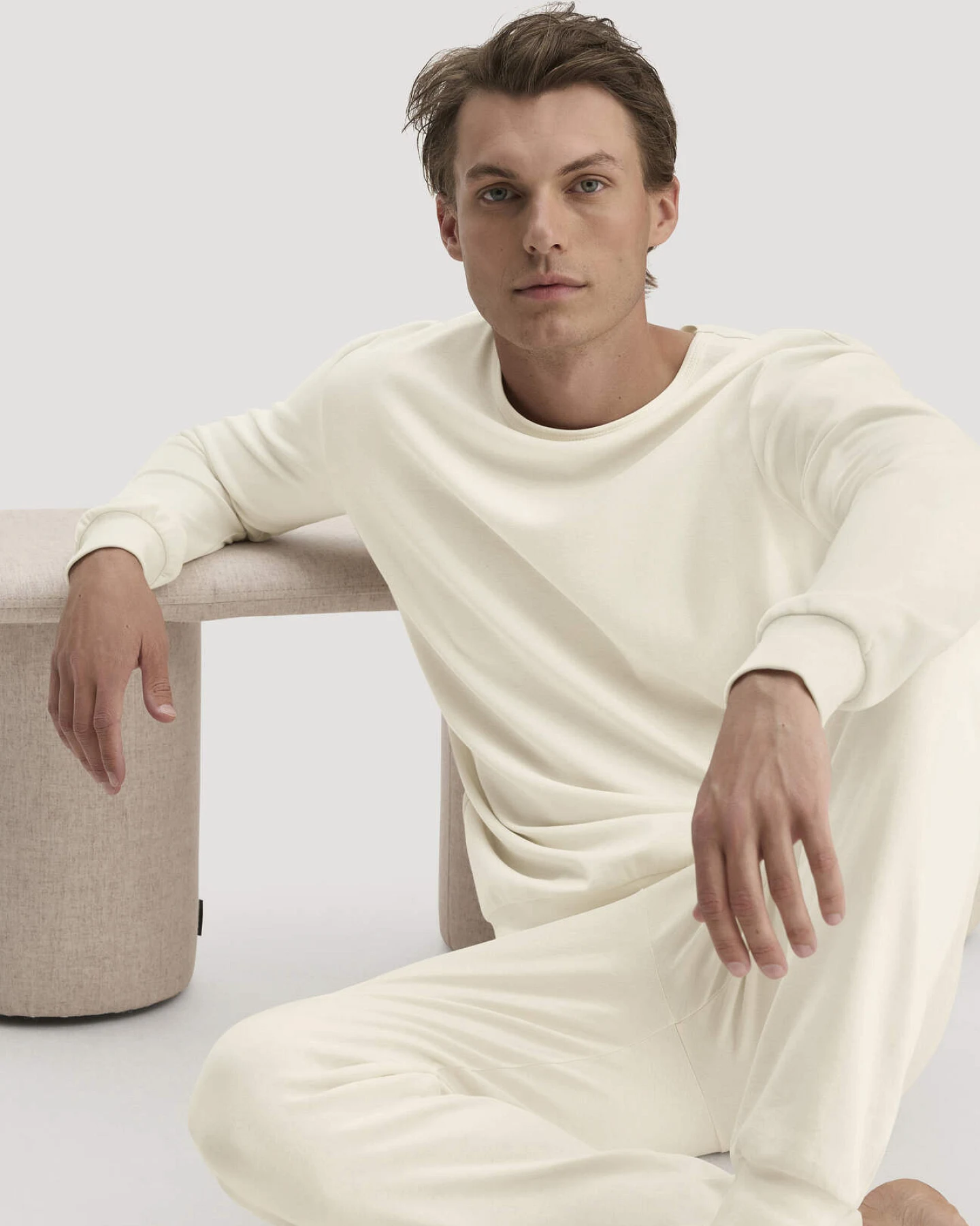 hessnatur Herren Pyjama PURE NATURE aus Bio-Baumwolle - natur - Größe 46 – Ansicht 2