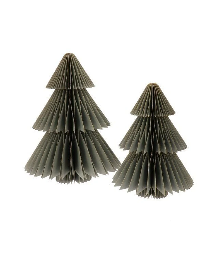 MoreThanHip Dekorative Papier-Weihnachtsbäume (2er-Set) - Picea