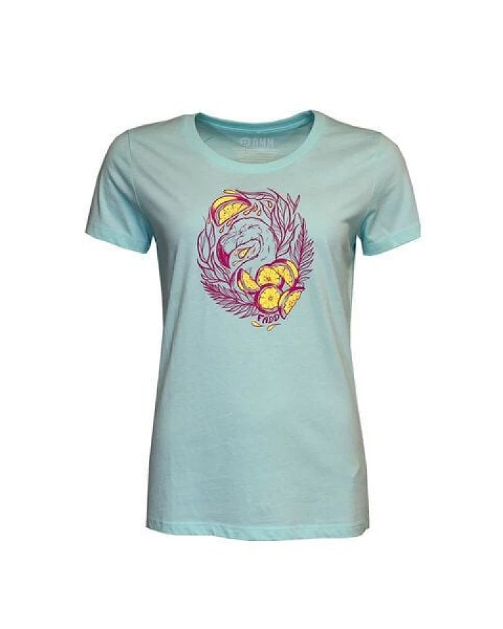 Damen T-Shirt Rundhals aus Bio-Baumwolle "Flamone" Blau von Fädd