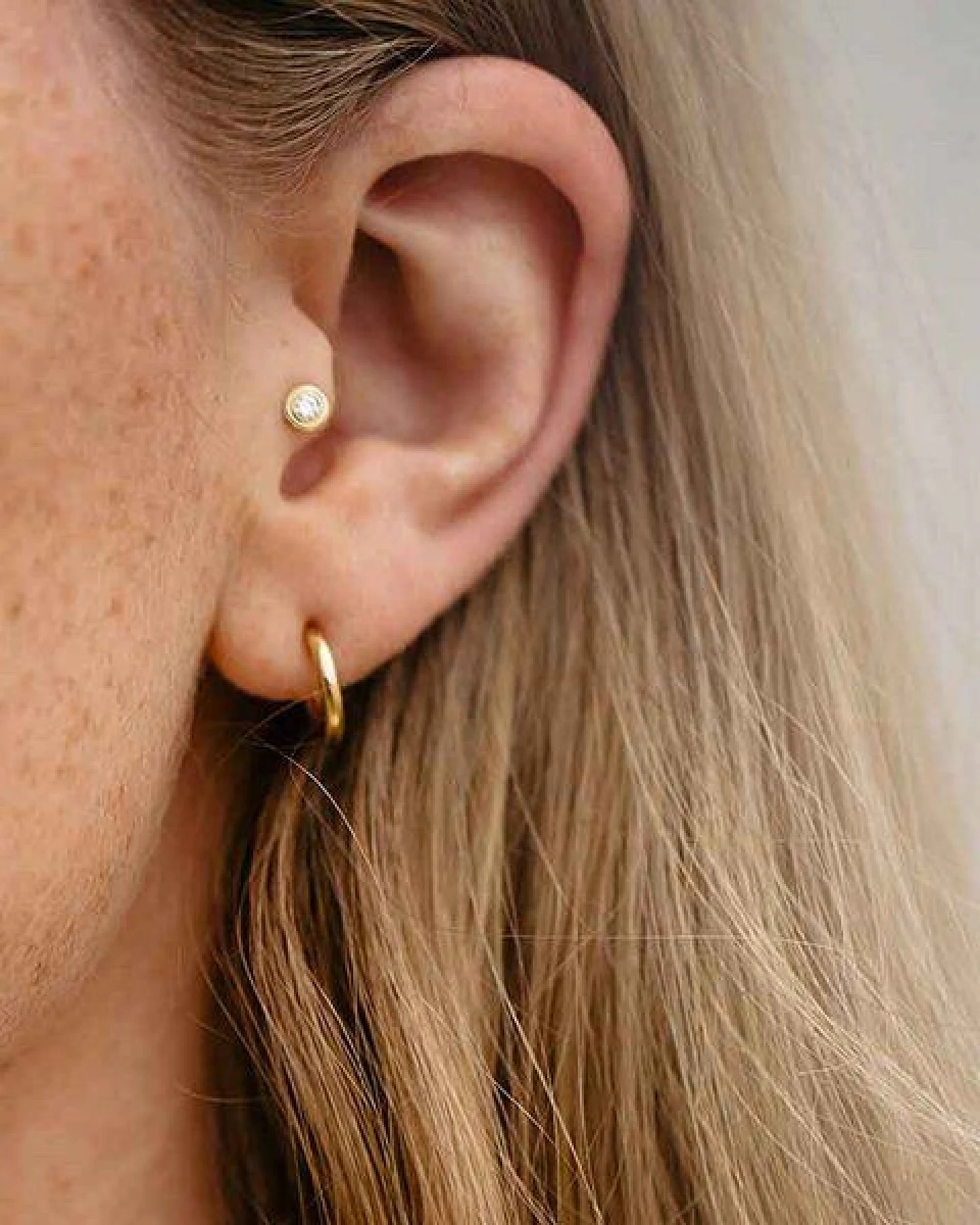 Maren Jewellery Drops of Memories Ohrring 18 Karat Gold & im Labor Diamanten – Ansicht 2