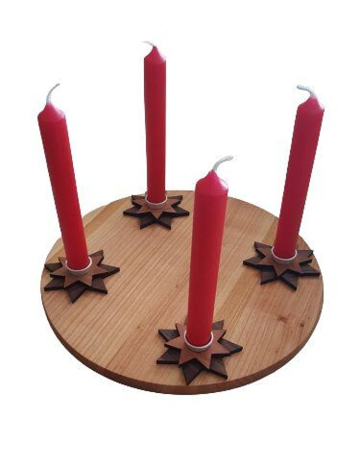 ReineNatur Adventskranz – Stern Kerzenhalter – Weihnachtsdekoration - Adventsgesteck