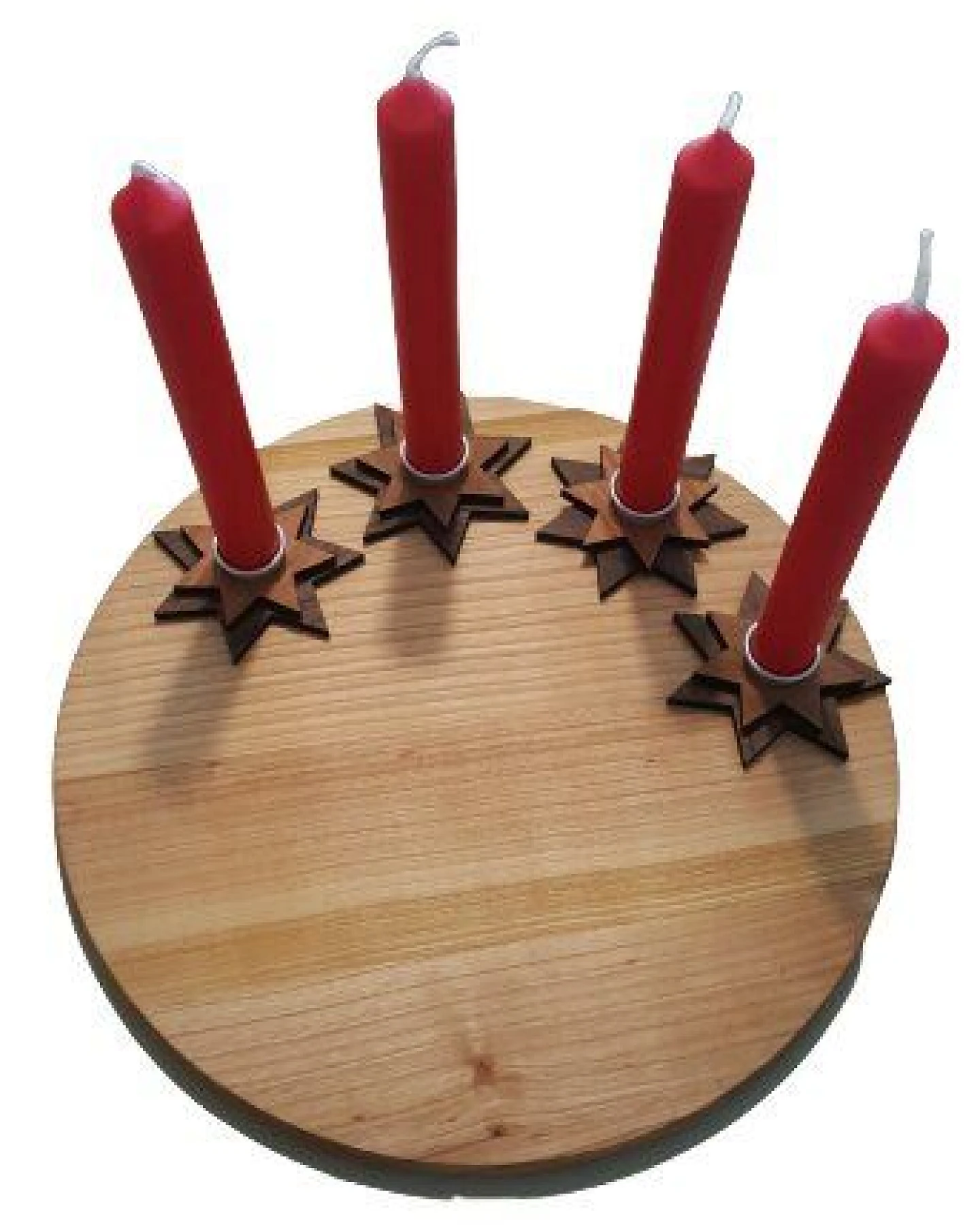 ReineNatur Adventskranz – Stern Kerzenhalter – Weihnachtsdekoration - Adventsgesteck – Ansicht 2
