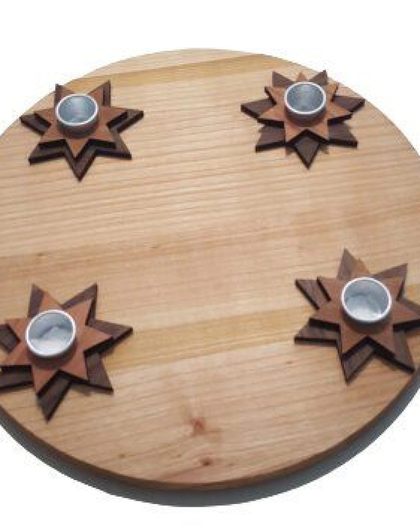 ReineNatur Adventskranz – Stern Kerzenhalter – Weihnachtsdekoration - Adventsgesteck – Ansicht 4