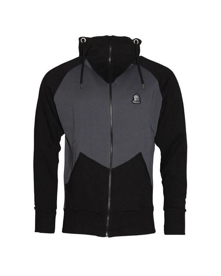 FÄDD Herren Sweatjacke aus Bio-Baumwolle "Troijer Z Heimat" Schwarz & Grau