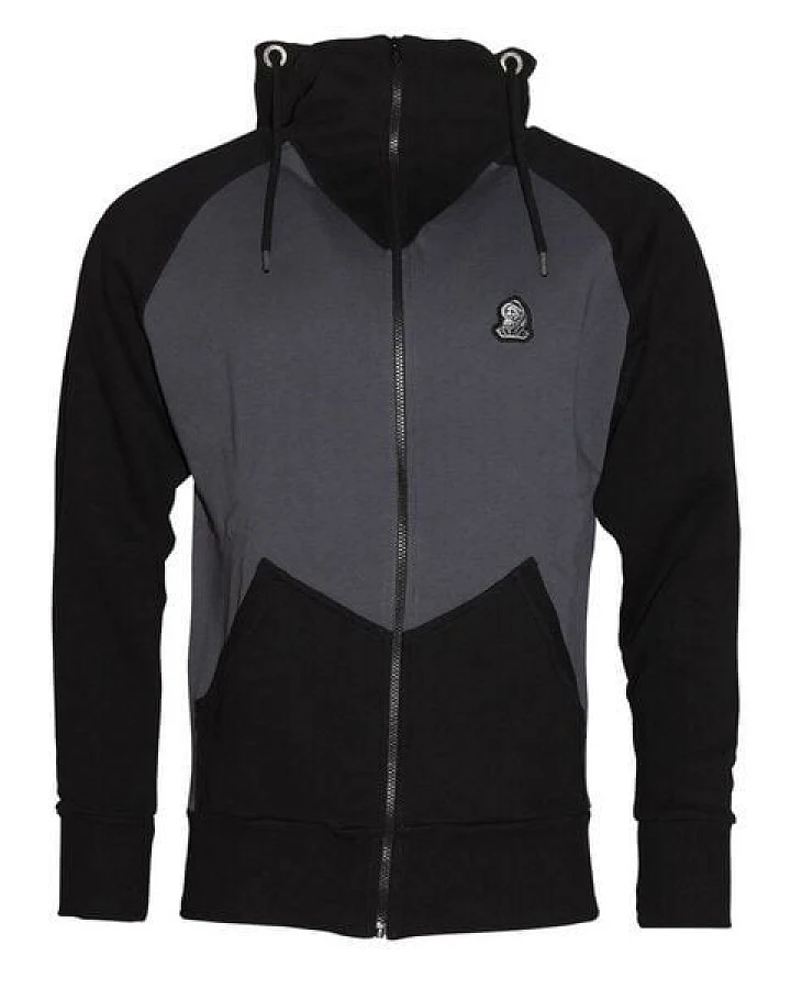 FÄDD Herren Sweatjacke aus Bio-Baumwolle "Troijer Z Heimat" Schwarz & Grau