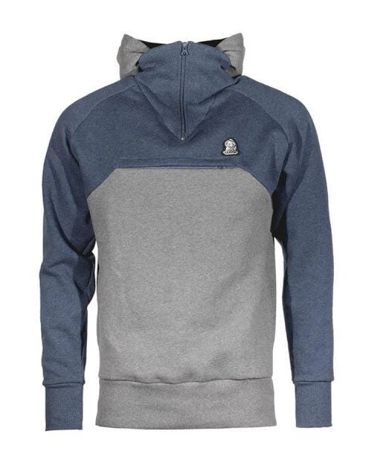 FÄDD Unisex 1/4 Sweatjacke aus Bio-Baumwolle "Troijer VZ Heimat" Grau Navy