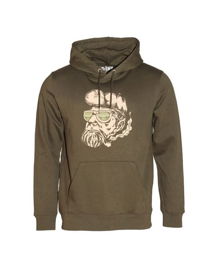 FÄDD Herren Sweatshirt Hoodie Bio-Baumwolle "Überlebens Hipster Hans" Grün