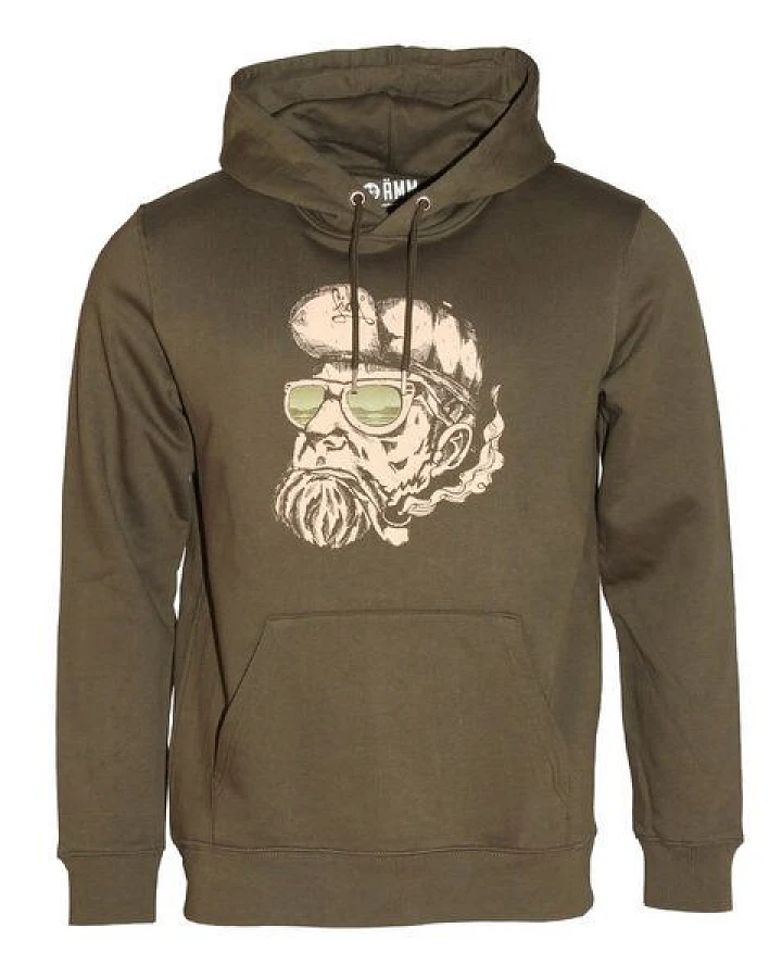 FÄDD Herren Sweatshirt Hoodie Bio-Baumwolle "Überlebens Hipster Hans" Grün