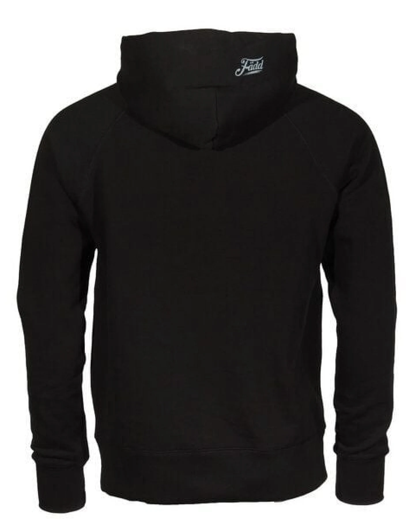 FÄDD Herren Sweatshirt Hoodie aus Bio-Baumwolle "Hipster Hans" Schwarz – Ansicht 2