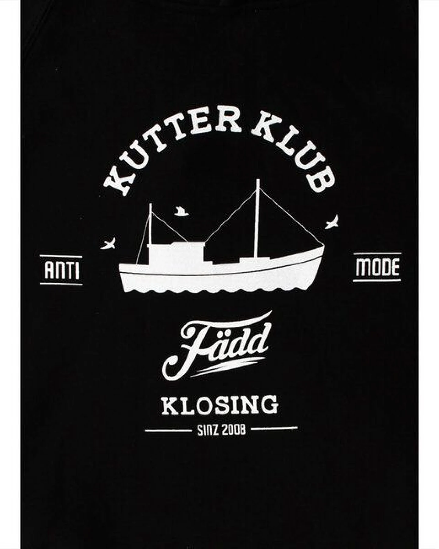 FÄDD Herren Sweatshirt Hoodie aus Bio-Baumwolle "Kutter Klub" Schwarz – Ansicht 4