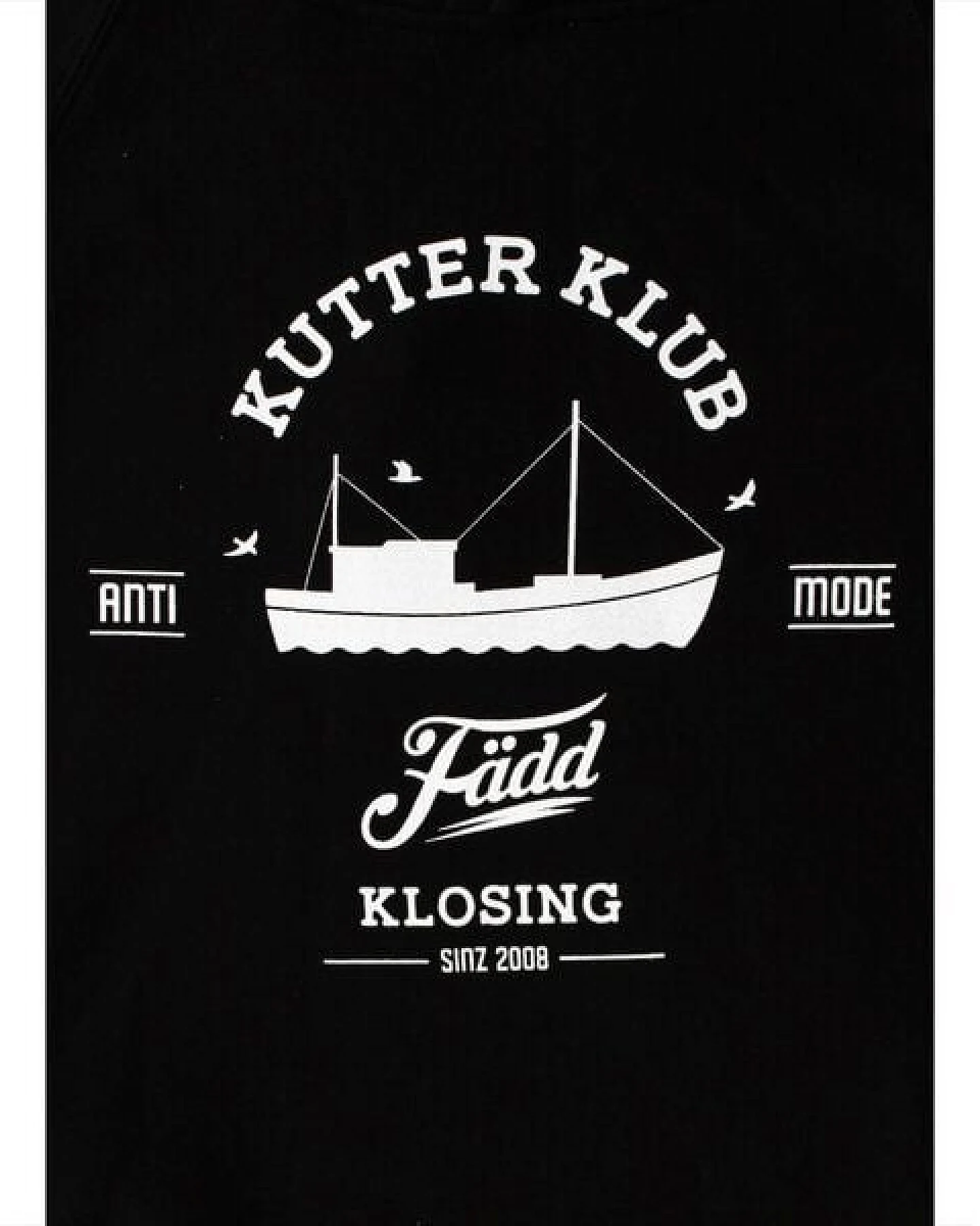 FÄDD Herren Sweatshirt Hoodie aus Bio-Baumwolle "Kutter Klub" Schwarz – Ansicht 4