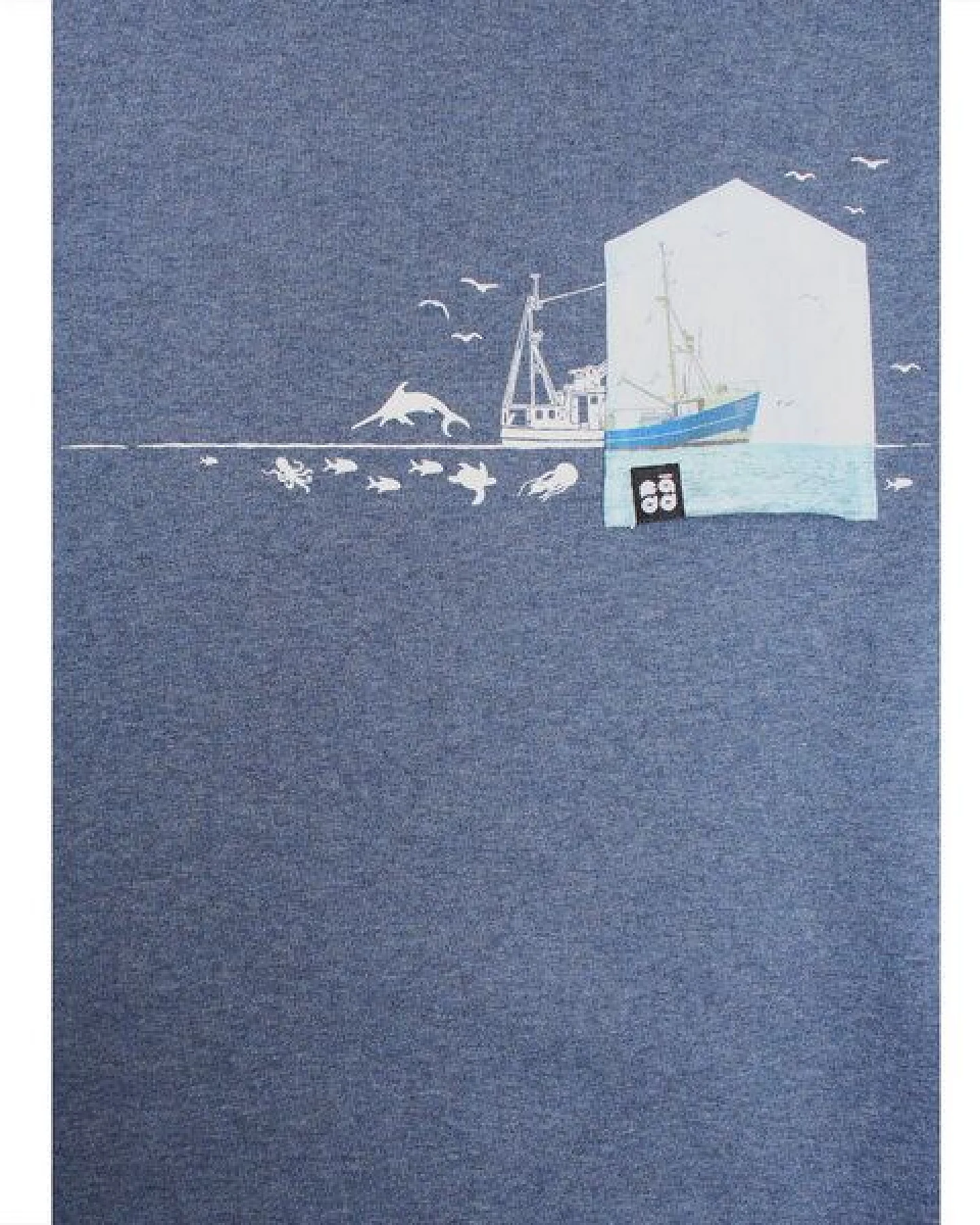 FÄDD Herren Sweatshirt Pullover aus Bio-Baumwolle "Fischernteboot BT" Blau – Ansicht 2