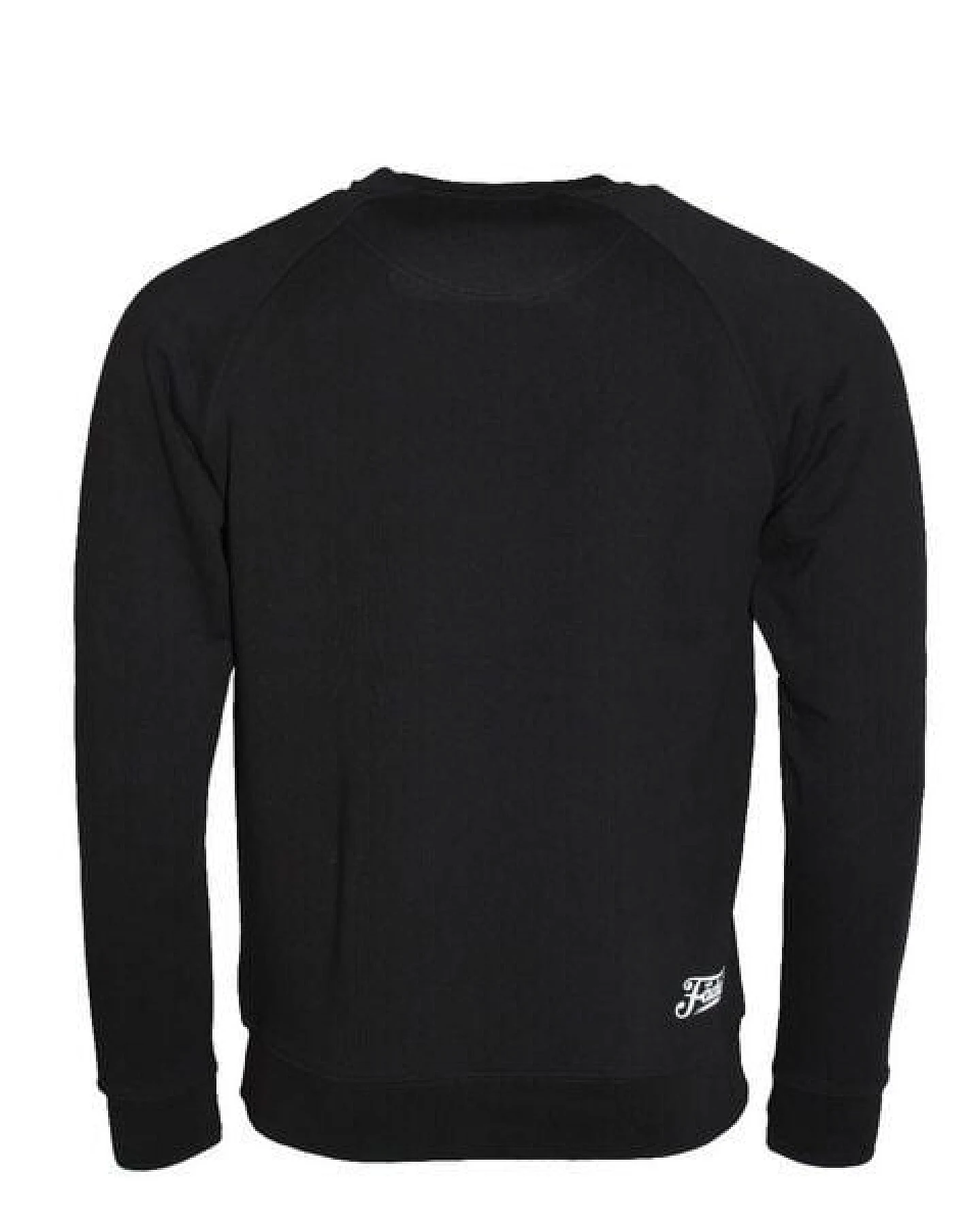 FÄDD Herren Sweatshirt Pullover aus Bio-Baumwolle "Hipster Hans" Schwarz – Ansicht 3