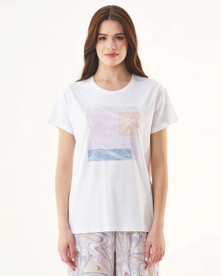 ORGANICATION T-Shirt aus Bio-Baumwolle mit Print