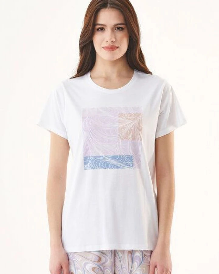 ORGANICATION T-Shirt aus Bio-Baumwolle mit Print