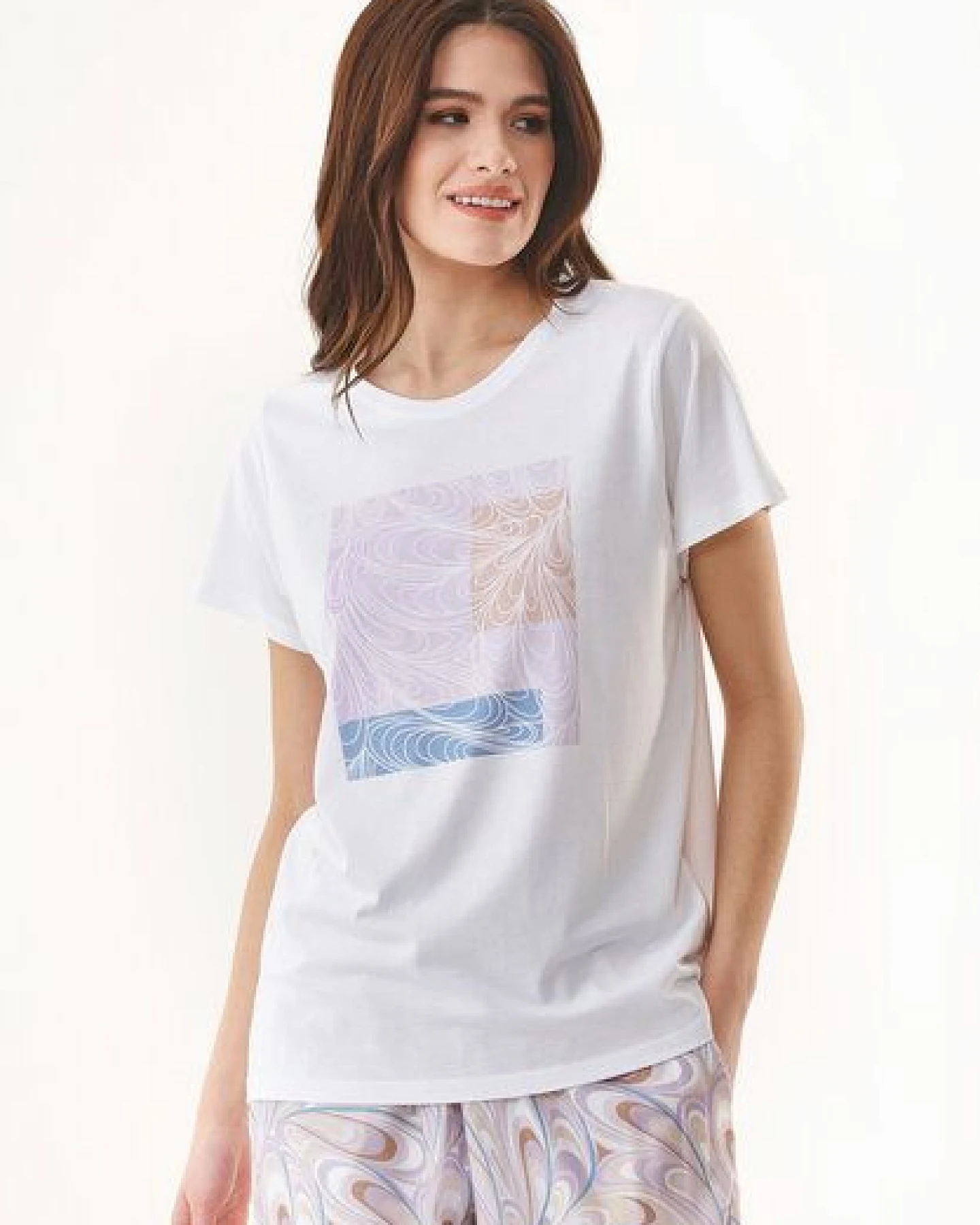 ORGANICATION T-Shirt aus Bio-Baumwolle mit Print – Ansicht 3
