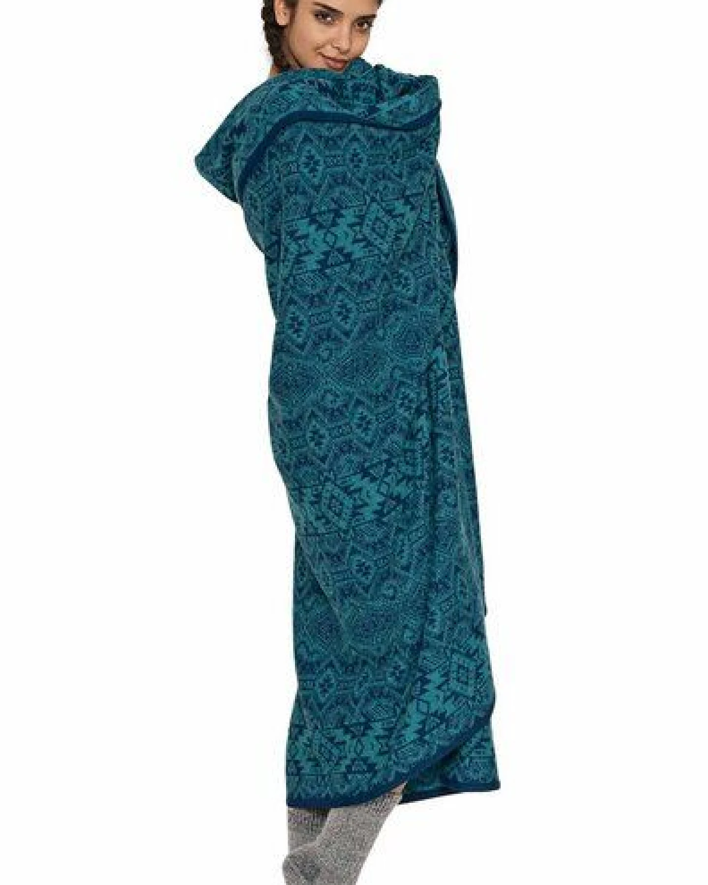 Apu Kuntur Alpaka Wende-Jacquard Decke AIANA aus 100% Baby Alpaka – Ansicht 3