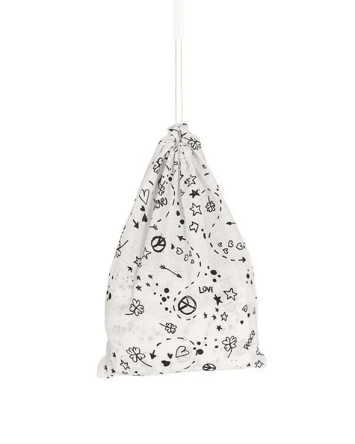 Hutch&Putch Mulltuch Bio Baumwolle • Love&Peace