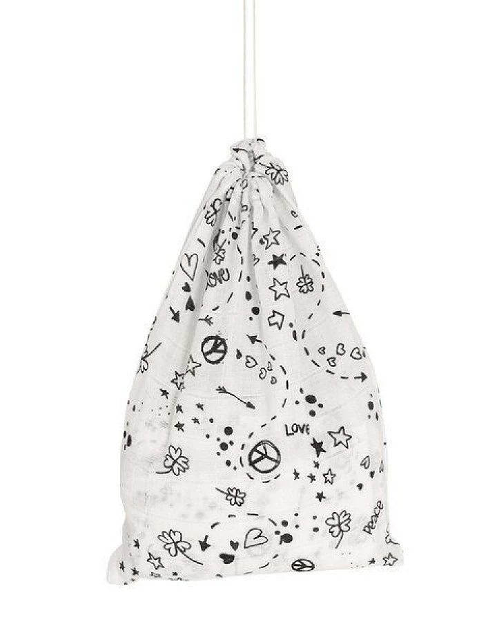 Hutch&Putch Mulltuch Bio Baumwolle • Love&Peace