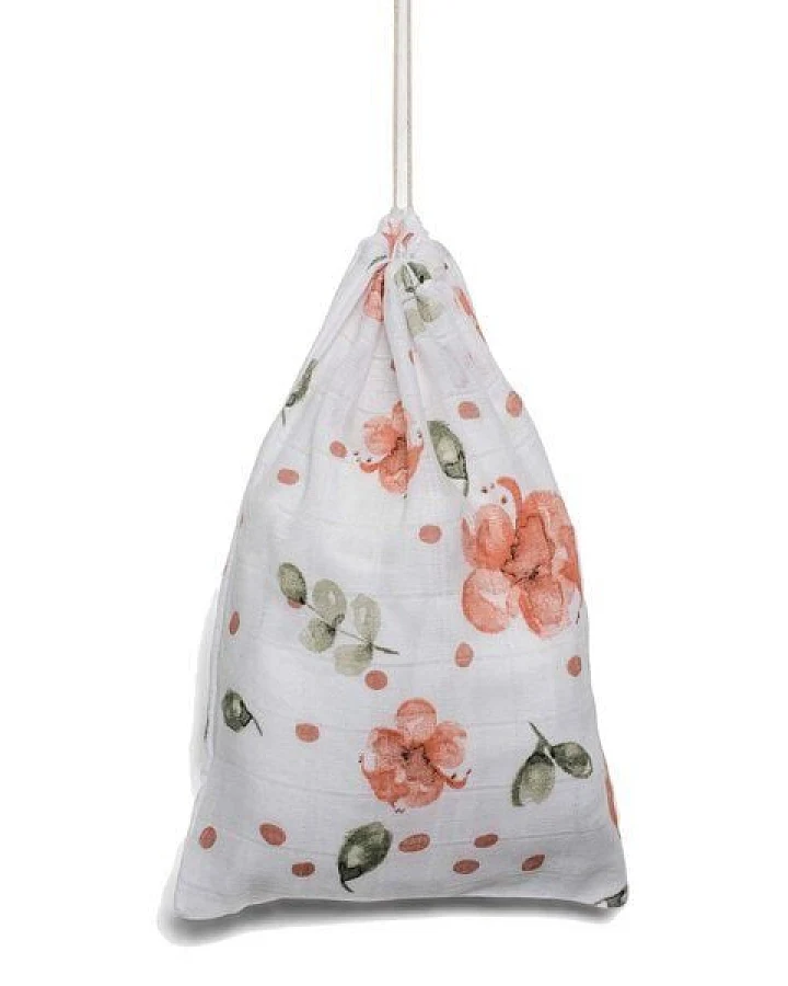 Hutch&Putch Mulltuch Bio-Baumwolle 60x60cm • Vintage Rose • 2er-Set OHNE BEUTEL