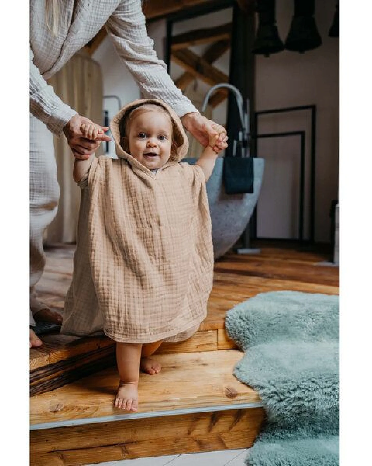 Hutch&Putch Musselin-Badeponcho • Nature – Ansicht 2