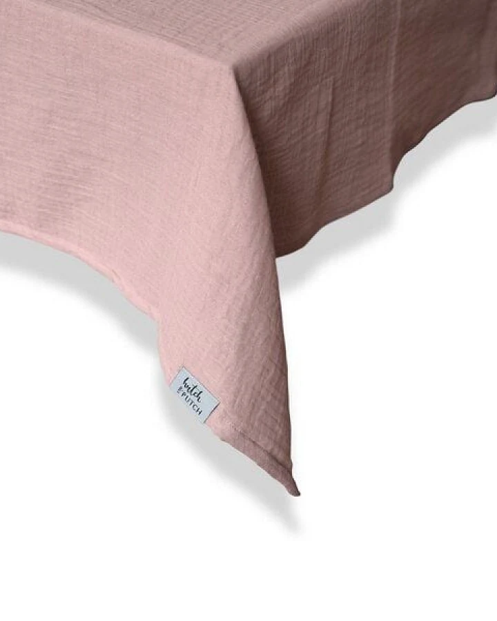 Hutch&Putch Musselin-Tischdecke "Angelina" • Blush