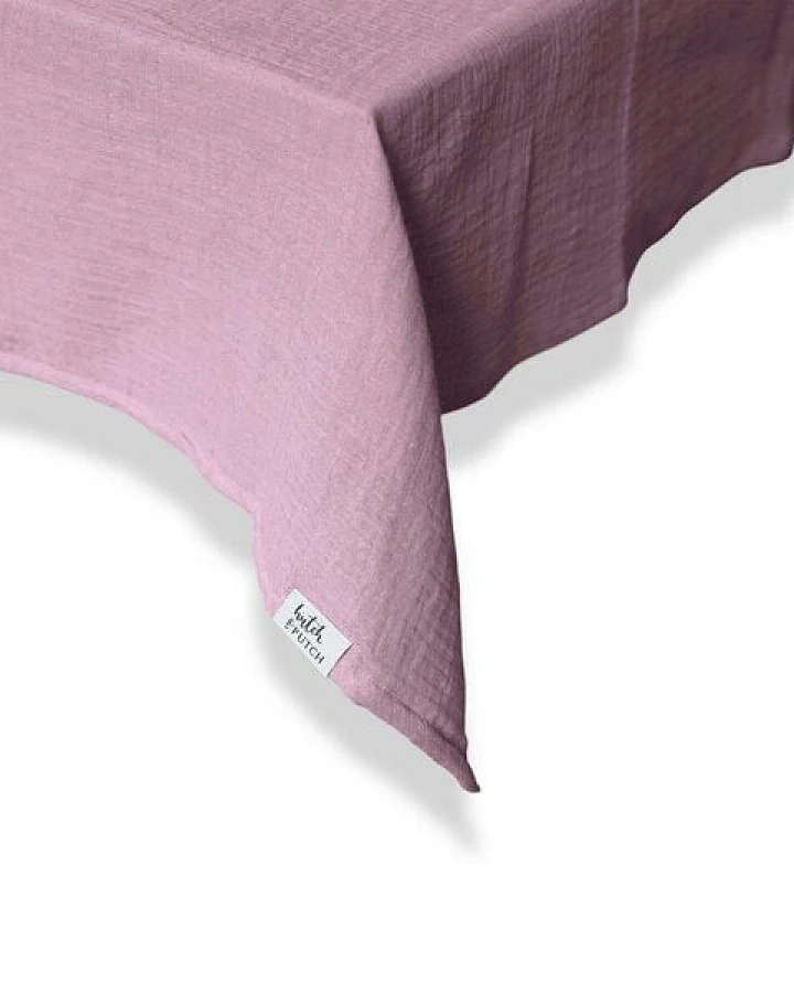 Hutch&Putch Musselin-Tischdecke "Angelina" • Mauve