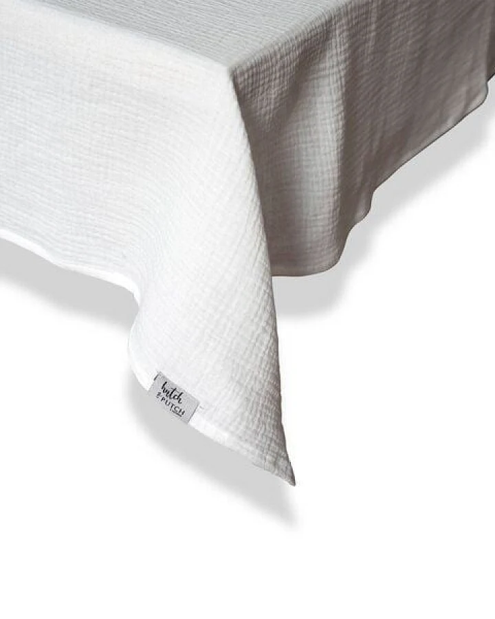 Hutch&Putch Musselin-Tischdecke "Angelina" • Off-White